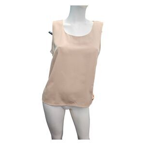 Notations Biege Sleeveless Top Womens SZ Medium  Tank Dressy Summer